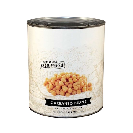 Commodity Canned Fruit & Vegetables Commodity Fancy Garbanzo Beans Chickpeas No 10 Can, PK6 10252